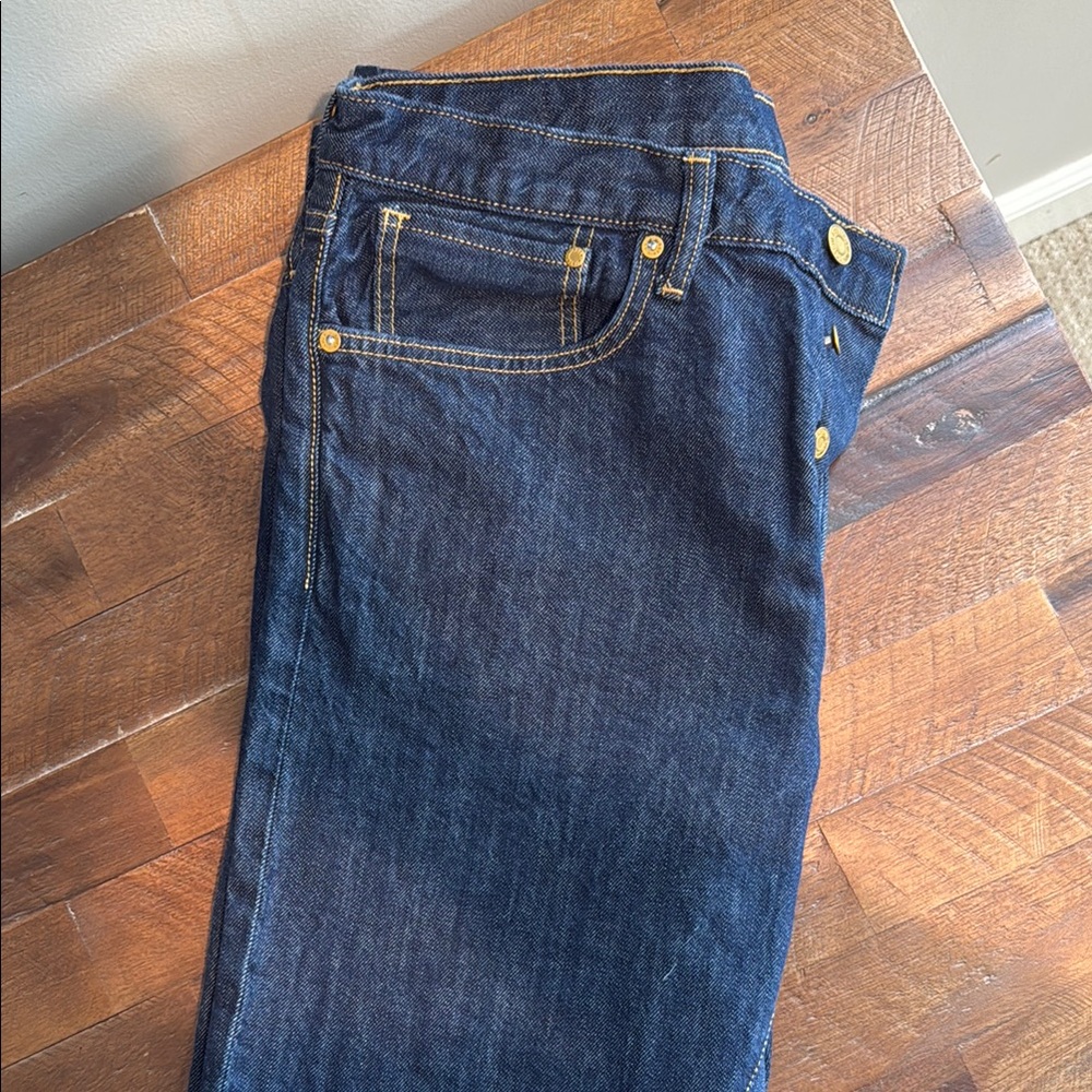 H&M Men's Slim Straight Jeans - Dark Blue